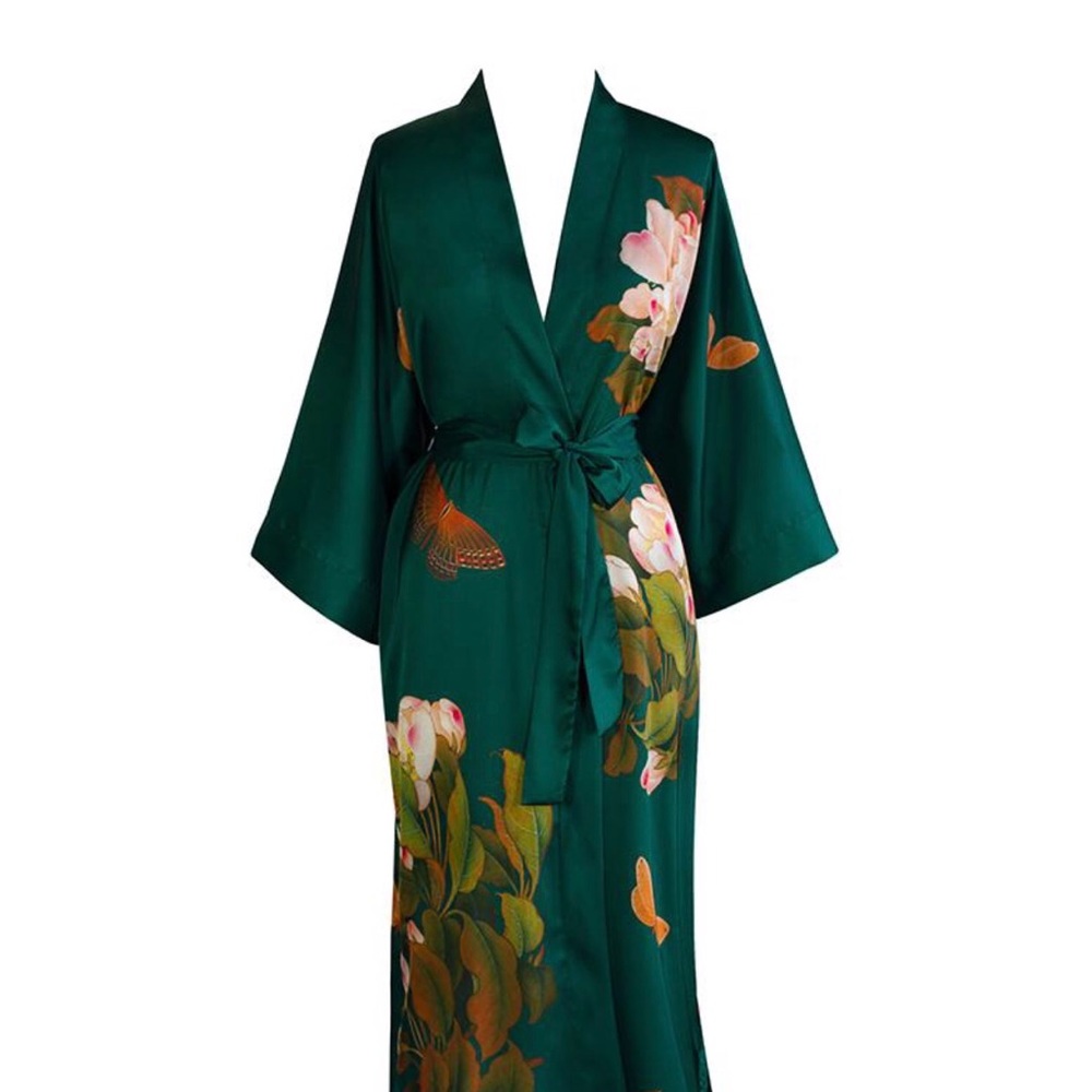 SUMI Peony & Butterfly Kimono Robe